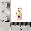 Brass Cubic Zirconia Charms KK-G554-01B-04-3