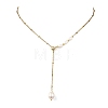 Adjustable 304 Stainless Steel Satellite Chain Lariat Necklaces NJEW-JN06147-3