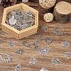 96Pcs 16 Style Tibetan Style Alloy Chandelier Component Links FIND-TA0002-58-13