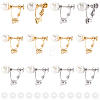 24Pcs 2 Colors 316 Surgical Stainless Steel Clip-on Earring Converters Findings STAS-SC0010-34A-1