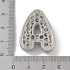 Rack Plating Brass Micro Pave Clear Cubic Zirconia Pendants ZIRC-U002-P-A-3