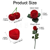 1Pc Valentine's Day Cherry Shaped Velvet Ring Gift Boxes VBOX-YW0001-01-3