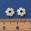 Brass Clear Cubic Zirconia Bead Caps KK-L272-03S-2