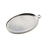 Tarnish Resistant 304 Stainless Steel Pendant Cabochon Settings STAS-K148-03-01-2