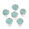 Zinc Metal Alloy & Natural Turquoise Buttons LS-BUTT-WH0057-001E-AS-1