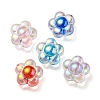 UV Plating Rainbow Iridescent Transparent Acrylic Beads OACR-C007-11-2