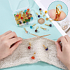 56Pcs 4 Color Glass Pendant Decorations HJEW-GA00044-3