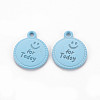 Spray Painted Alloy Pendants PALLOY-Q433-030A-RS-1