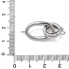 Oval Brass Fold Over Clasps KK-Z143-20P-3