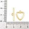 Heart Brass Toggle Clasps KK-G548-43G-03-4