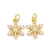 Brass Micro Pave Cubic Zirconia Pendants KK-B167-15G-1