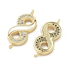 Natural Shell Infinity Links Connector Charms KK-A282-03B-G-2