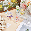 5Pcs 5 Colors Cute Plastic Shaking Head Flower Ornament AJEW-CN0006-02-4