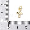 Brass Micro Pave Cubic Zirconia Charms KK-L268-015G-B-4