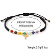 Brass Cross Charm Braided Bracelets WW9232-4