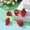 25Pcs 5 Sizes Resin Strawberry Pendants RESI-ZZ0001-06-6