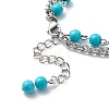 Synthetic Turquoise Beads Multi-strand Bracelets BJEW-JB08753-4