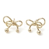 Bowknot Brass Stud Earrings EJEW-M245-14G-1