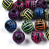 Opaque Black Acrylic European Beads SACR-T350-005-1