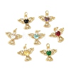 Brass Micro Pave Cubic Zirconia Pendants KK-A291-03G-1
