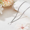 1Pc 304 Stainless Steel Letter Pendant Necklaces NJEW-LP0001-33O-P-3