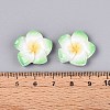 Plumeria Flower Opaque Resin Cabochons CRES-T025-30G-02-4