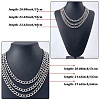 1Pc 304 Stainless Steel Cuban Link Chain Necklaces for Men Women NJEW-SP0001-23B-5