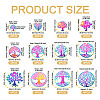 48Pcs 12 Style 201 Stainless Steel Filigree Pendants STAS-BY0001-21-4