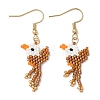 304 Stainless Steel MIYUKI Glass Seed Beads Bird Dangle Earrings EJEW-MZ00555-03-3