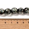 Handmade Dichroic Foil Glass Beads Strands DICH-U001-06C-4