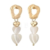 Brass Dangle Stud Earrings EJEW-JE07395-3