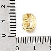 Brass Micro Pave Clear Cubic Zirconia Initial Spacer Bars KK-E802-34G-G-3