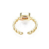 Brass Micro Pave Cubic Zirconia Cuff Rings RJEW-S044-119E-NF-3