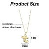 1Pc Initial Letter Brass Pendant Necklaces NJEW-YW0001-24T-2