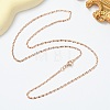 1.5mm Rack Plating Brass Oval Link Chain Necklaces for Women Men MAK-L044-25RG-3