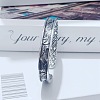 Vintage Zinc Alloy Textured Open Cuff Bangles WG06AAA-01-4