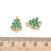 Christmas Brass Enamel Beads KK-I474-G23-3