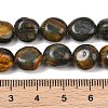 Dyed Natural Yellow Blue Tiger Eye Beads Strands GG-CBA787B-A25-4