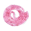 Ombre Effect Dyed Crackle Glass Beads Strands GLAA-Q106-01A-B08-3