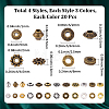 240Pcs 12 Styles Tibetan Style Alloy Spacer Beads TIBE-SC0002-59E-2