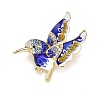 Bird Enamel Pin with Rhinestone JEWB-A004-18G-C-1