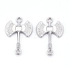 Alloy Double Axe Connector Charms X1-PALLOY-N176-125P-1