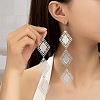 Alloy Rhombus Dangle Earrings FS-WG9FBBE-01-2