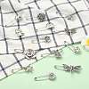 26Pcs 13 Styles Antique Silver Alloy Brooch JEWB-CJ0001-89-6