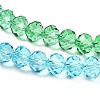Transparent Painted Glass Beads Strands X1-DGLA-A034-T6mm-A17-4
