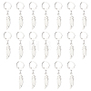 Unicraftale 20 Pairs Feather Dangle Leverback Earrings EJEW-UN0001-86-1