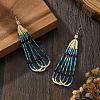 Bohemian Handmade Glass Seed Beads Dangle Earrings CZ5309-5
