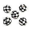 Printed Wood European Beads WOOD-G029-04-1