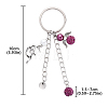 Glass Pearl & Alloy Keychian KEYC-YW00155-01-3