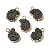 Dyed Synthetic Lava Rock Pendants G-P614-05G-06-1